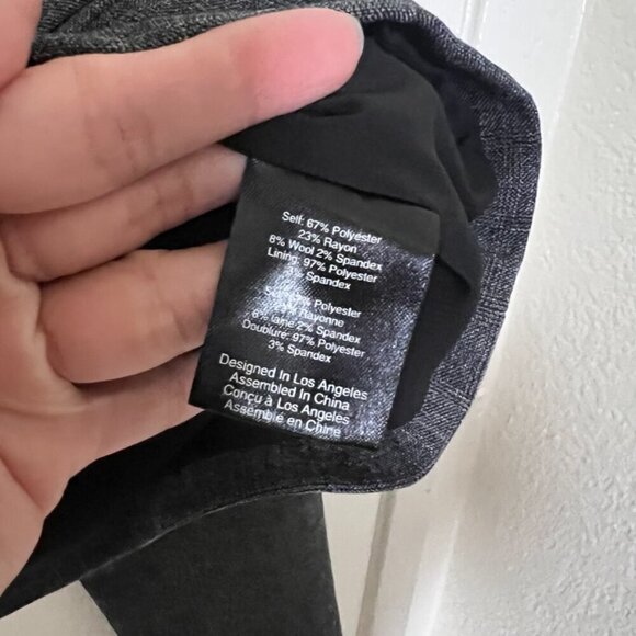 For Love & Lemons Turner Gray Cropped Blazer In Houndstooth S​​​​​​​ - Picture 6 of 7